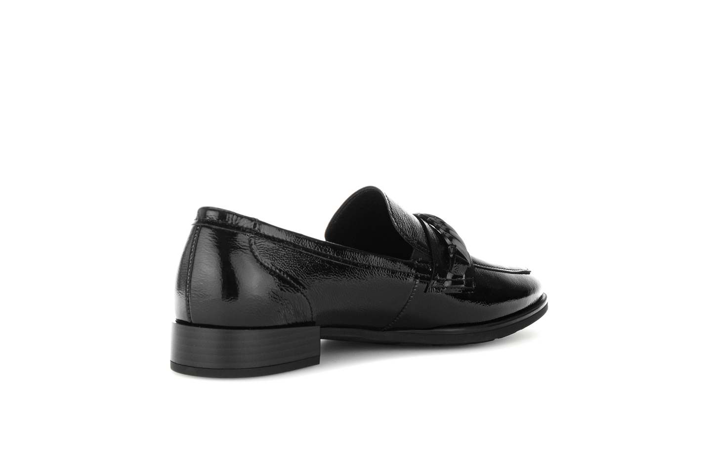 Gabor 32.433.97 Comfort G Fit Black Patent Slip On Loafers