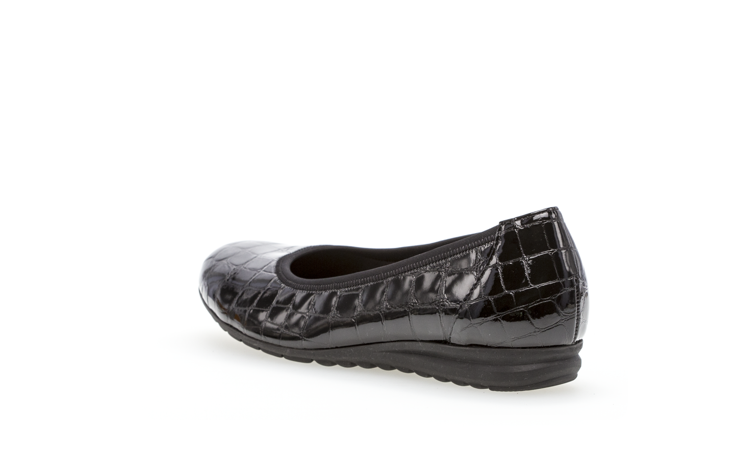 Gabor 32.620.87 Comfort Black Croc Slip On Pumps