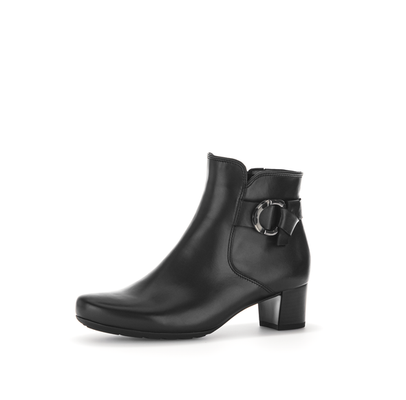 Gabor 32.824.57 Comfort G Fit Black Ankle Boots