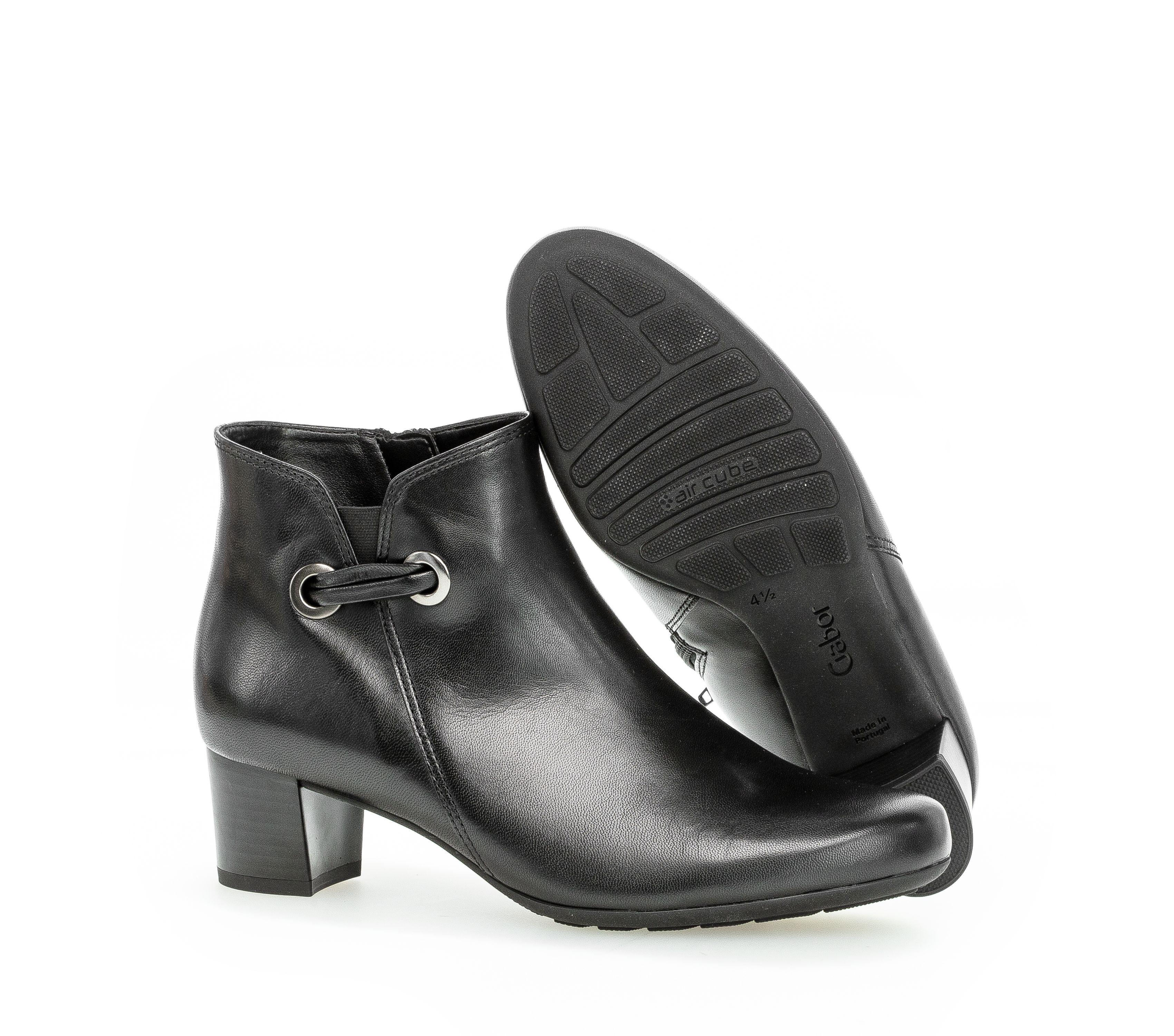 Gabor 32.827.57 Comfort Fit Black Block Ankle Boots – The Shoe Parlour