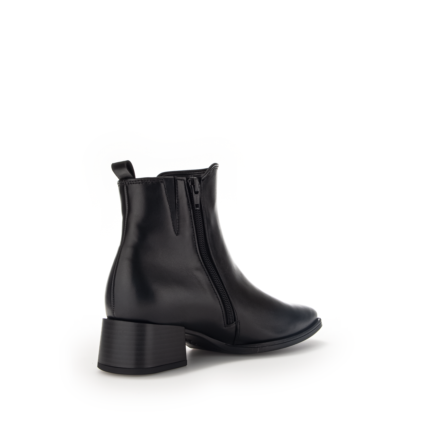 Gabor 32.922.27 Comfort Black Ankle Boots with Twin Zips