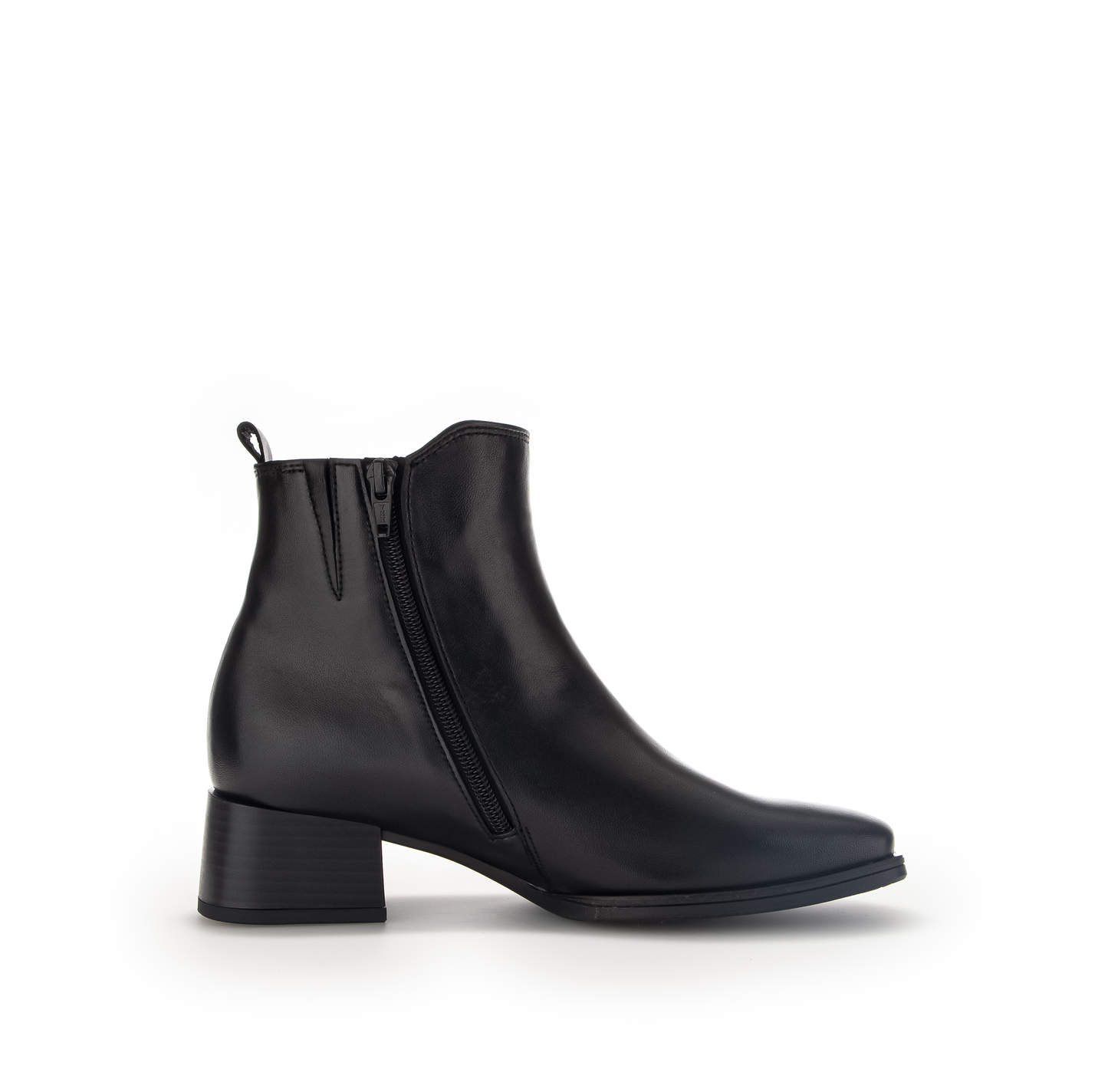 Gabor 32.922.27 Comfort Black Ankle Boots with Twin Zips