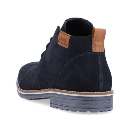 Rieker 33206-14 Navy Blue Suede Lace Boots