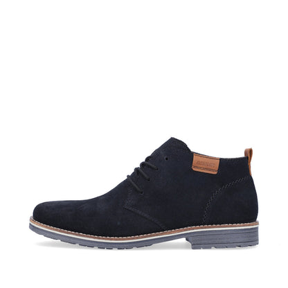 Rieker 33206-14 Navy Blue Suede Lace Boots