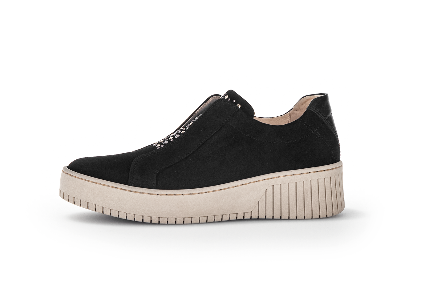 Gabor 33.231.17 Black Slip On Diamonte Trainers