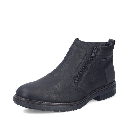 Rieker TEX 33452-00 Black Zip Boots with Lambswool Lining