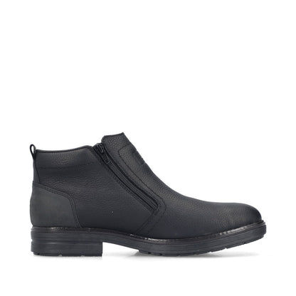 Rieker TEX 33452-00 Black Zip Boots with Lambswool Lining
