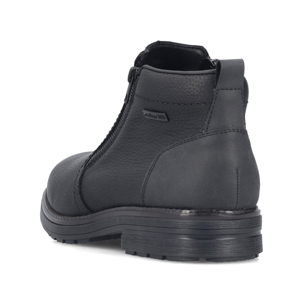 Rieker TEX 33452-00 Black Zip Boots with Lambswool Lining