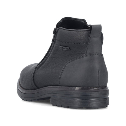 Rieker TEX 33452-00 Black Zip Boots with Lambswool Lining