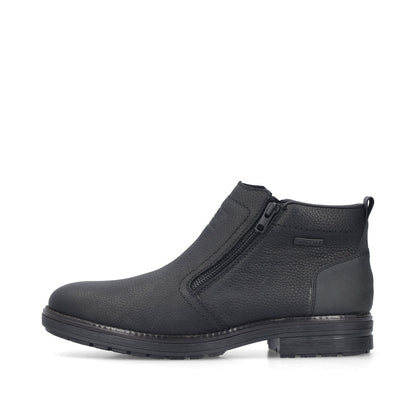 Rieker TEX 33452-00 Black Zip Boots with Lambswool Lining
