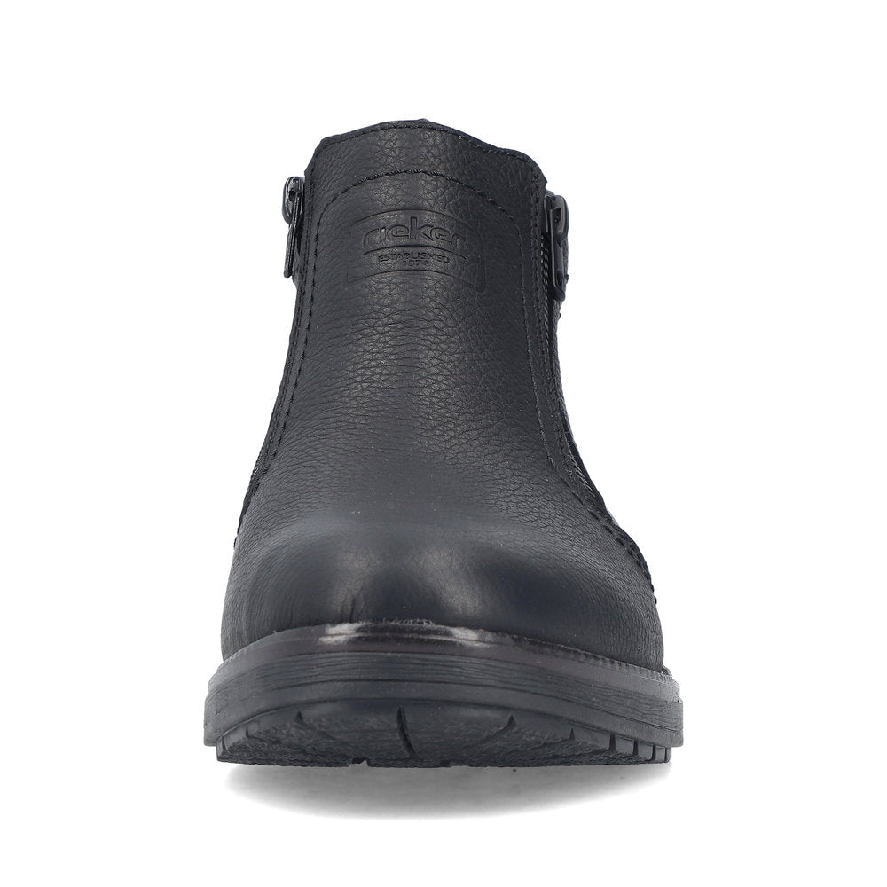 Rieker TEX 33452-00 Black Zip Boots with Lambswool Lining