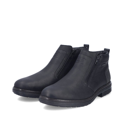 Rieker TEX 33452-00 Black Zip Boots with Lambswool Lining