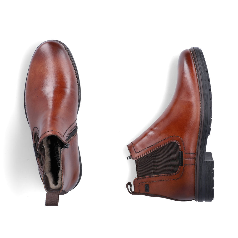 Rieker TEX 33484-25 Brown & Black Chelsea Boots