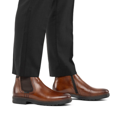 Rieker TEX 33484-25 Brown & Black Chelsea Boots