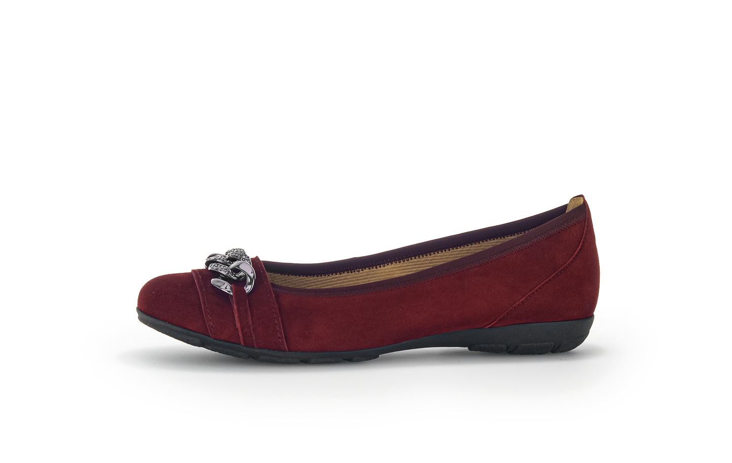 Gabor 34.160.15 Wine Burgundy Slip On Pumps with Chain