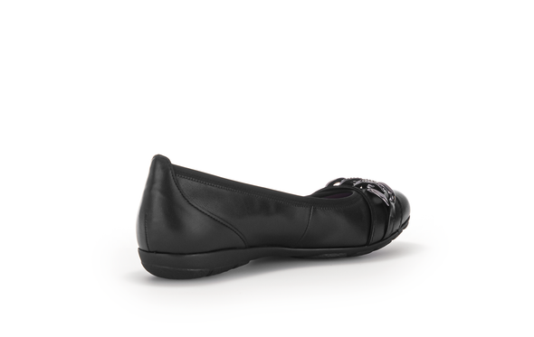 Gabor 34.160.27 Black Slip On Pumps with Chain