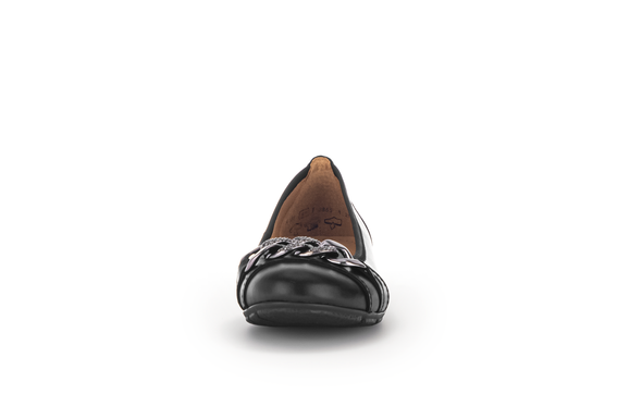 Gabor 34.160.27 Black Slip On Pumps with Chain