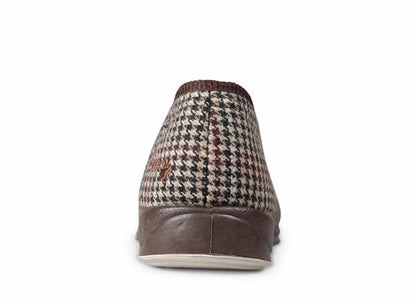 Padders 3436/2286 Albert 2 Brown Check Hounds Tooth Slippers