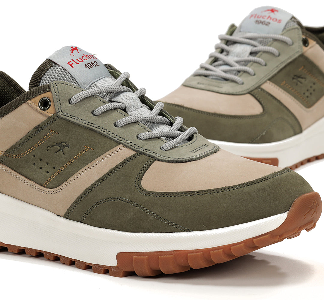 Fluchos F2012 Khaki Combi Lace Sneakers