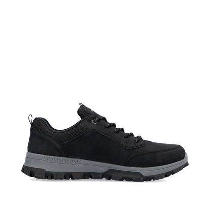 Rieker 35503-00 Black Tex Sneakers with Grey & Black Sole