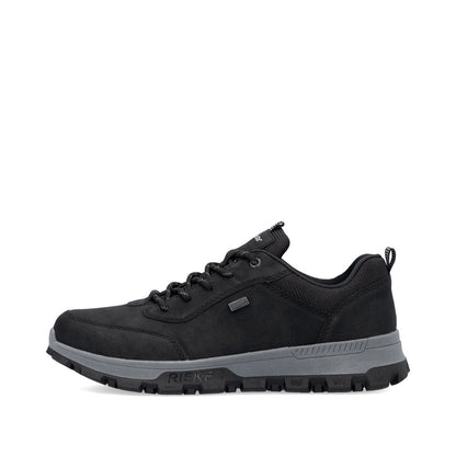 Rieker 35503-00 Black Tex Sneakers with Grey & Black Sole