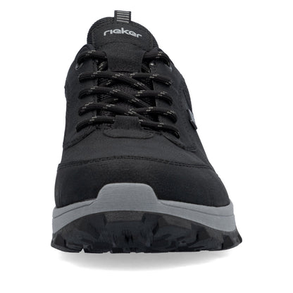 Rieker 35503-00 Black Tex Sneakers with Grey & Black Sole