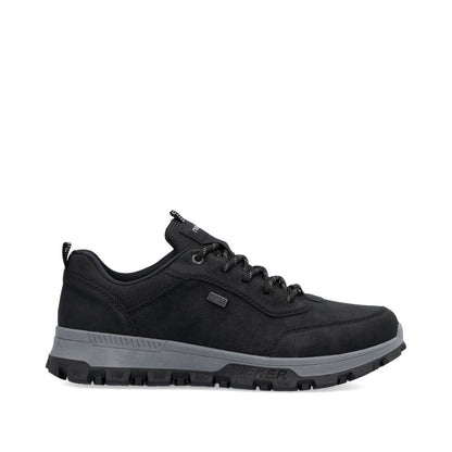 Rieker 35503-00 Black Tex Sneakers with Grey & Black Sole