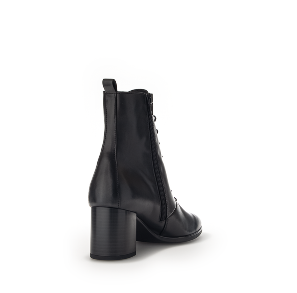 Gabor 35.534.27 Black Lace Ankle Boots with Block Heel