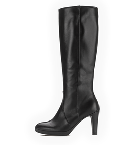 Gabor 35.899.27 Black Leather M Shaft Long Boots
