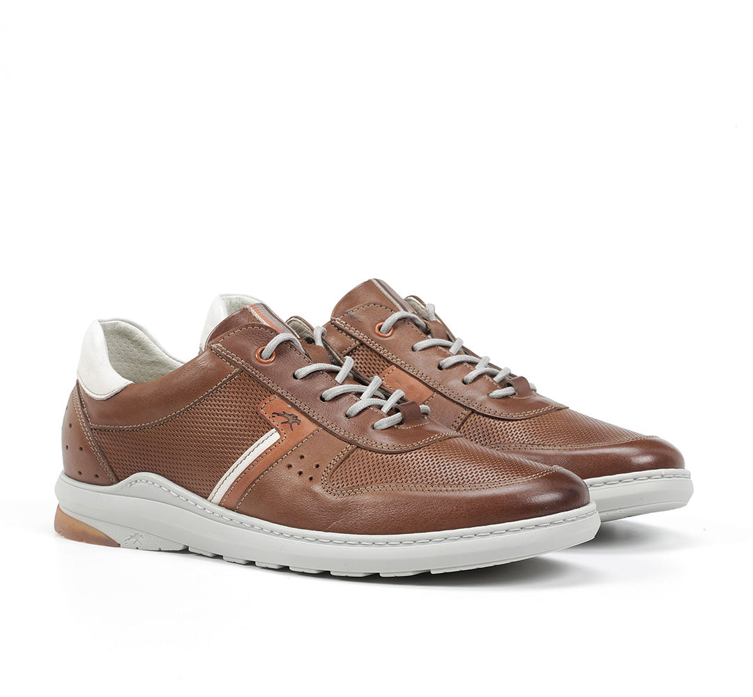 Fluchos F1162 Tan Lace Shoes with White Back – The Shoe Parlour