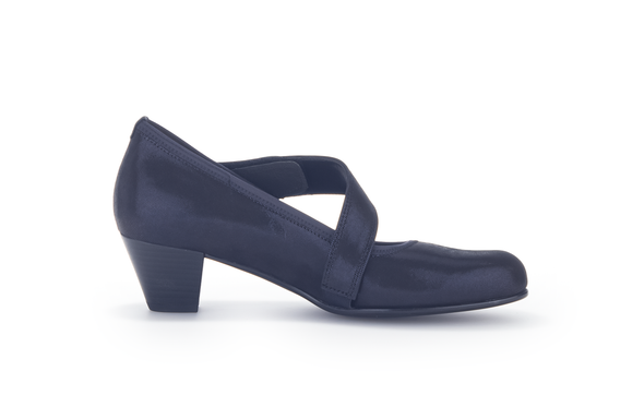 Gabor 36.149.36 Comfort H Fit Navy Blue Velcro Block Heels
