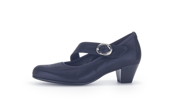Gabor 36.149.36 Comfort H Fit Navy Blue Velcro Block Heels