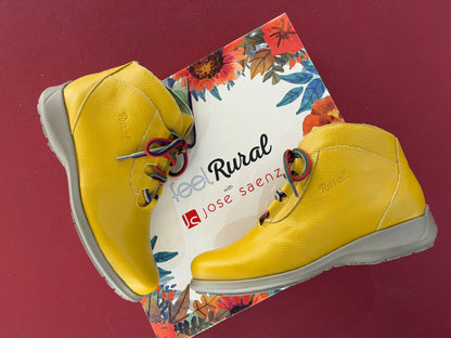 Jose Saenz 2082 Rural Bogota Mostaza Rural Gold Yellow Ankle Boots