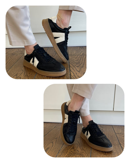 Caprice 9-23608-45 02F Black Nappa Combi Trainers