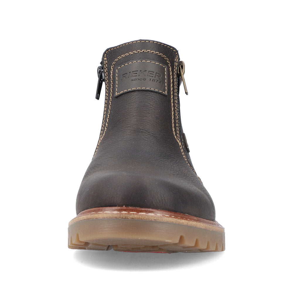 Rieker 39871-25 TEX Dark Brown Boots with 2 Zips