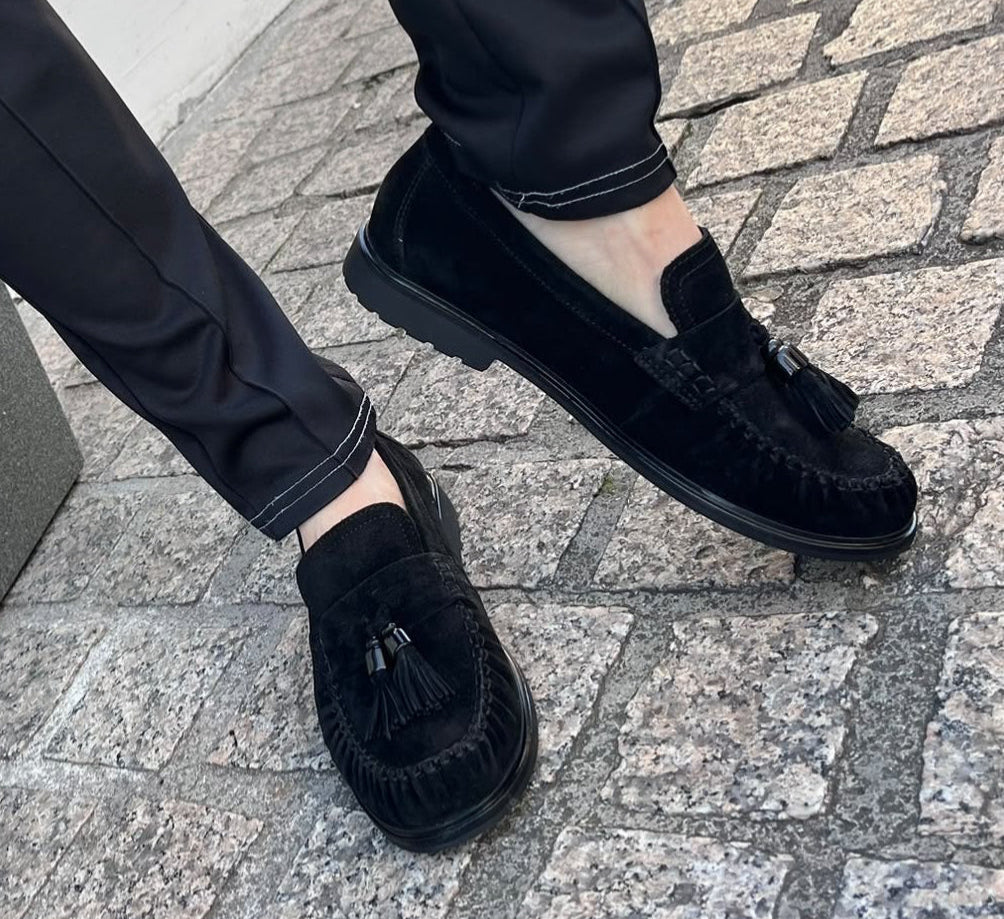 Gabor Comfort 4009.02.001 Black Suede G Fit Slip On Moccasins
