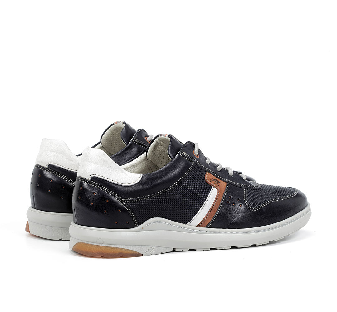 Fluchos F1162 Navy Lace Shoes with White Heel