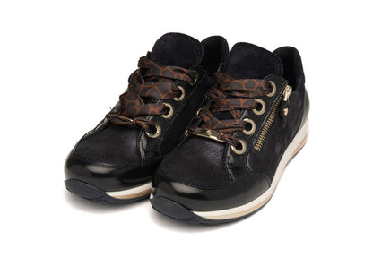 Ara 12-64587 16 Osaka Highsoft Navy Suede with Foil H Fit Trainers