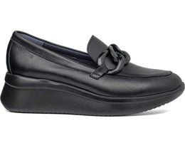 Callaghan 30010 Black Slip On Shoes with Chain