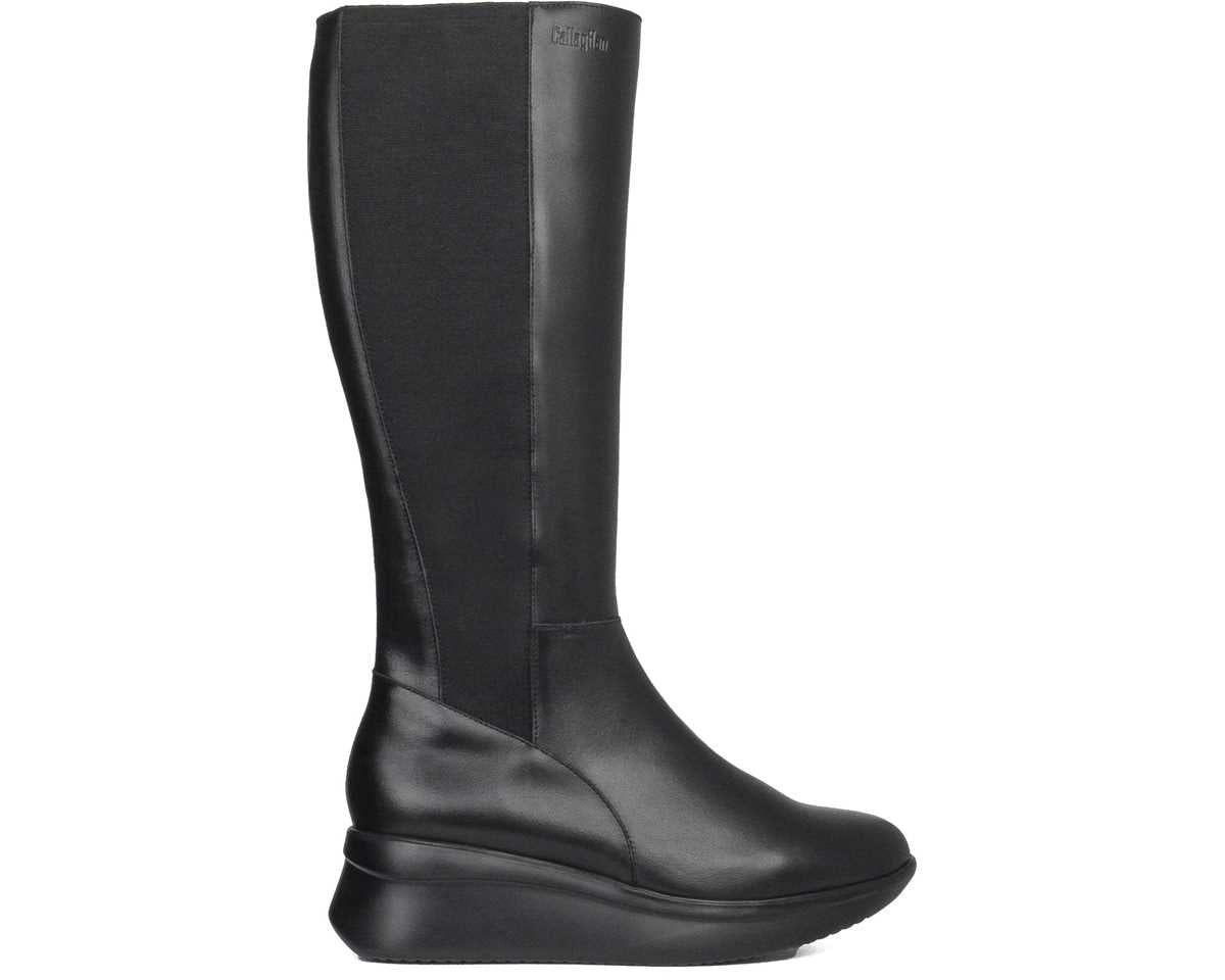 Long wedge boots sale