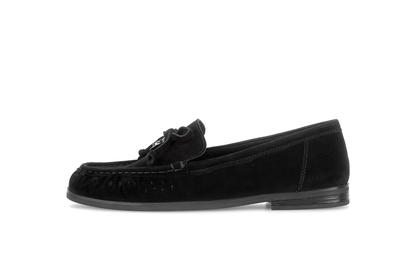 Gabor Comfort 4008.02.001 Black Suede G Fit Slip On Moccasin