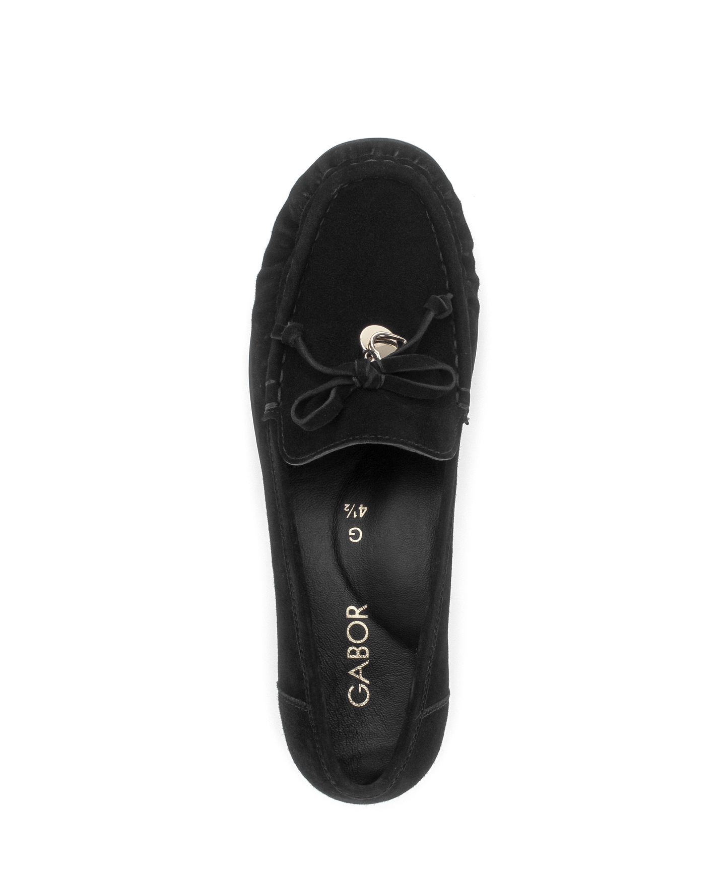 Gabor Comfort 4008.02.001 Black Suede G Fit Slip On Moccasin