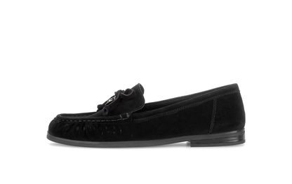 Gabor Comfort 4008.02.001 Black Suede G Fit Slip On Moccasin