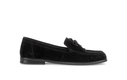 Gabor Comfort 4008.02.001 Black Suede G Fit Slip On Moccasin