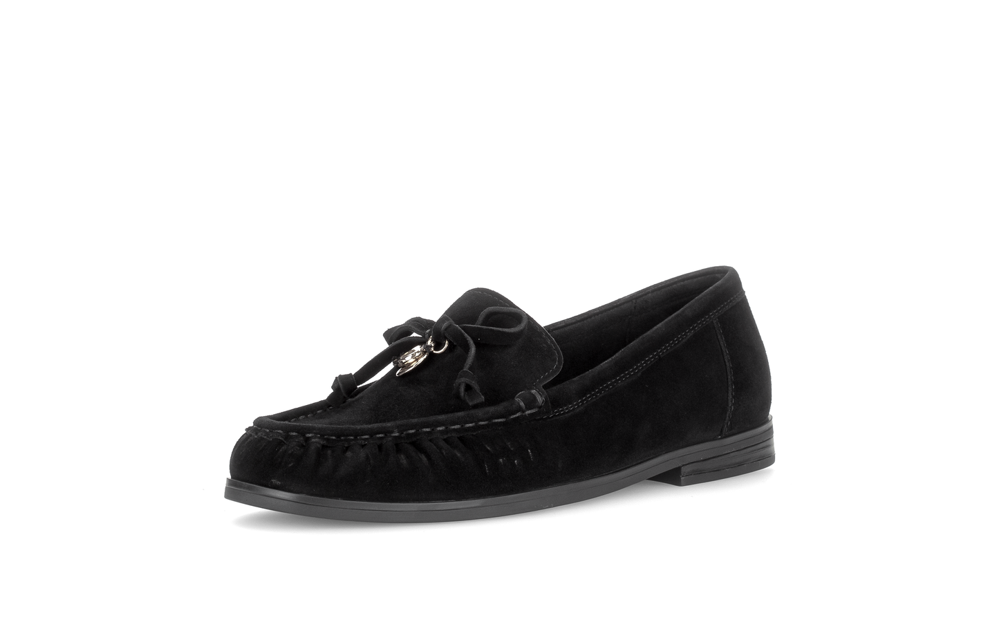 Gabor Comfort 4008.02.001 Black Suede G Fit Slip On Moccasin