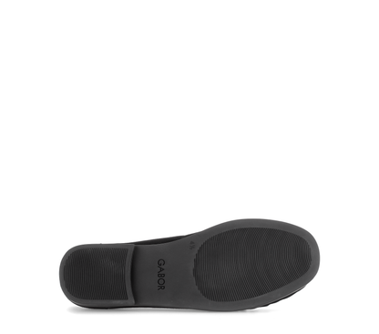 Gabor Comfort 4008.02.001 Black Suede G Fit Slip On Moccasin