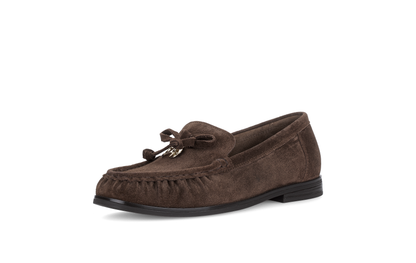 Gabor Comfort 4008.02.002 Cacao Brown Suede G Fit Slip On Loafers