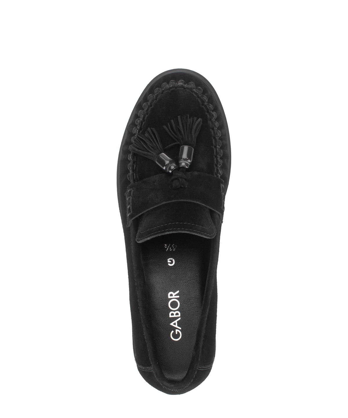 Gabor Comfort 4009.02.001 Black Suede G Fit Slip On Moccasins