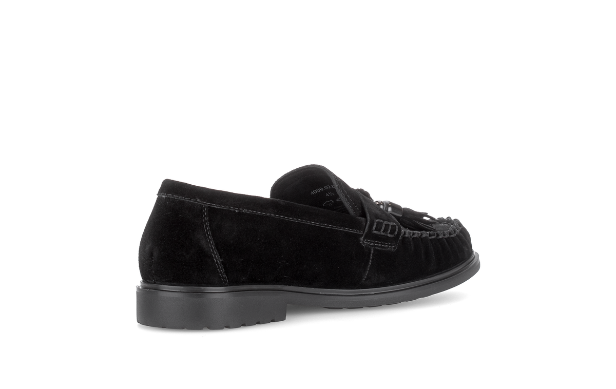 Gabor Comfort 4009.02.001 Black Suede G Fit Slip On Moccasins