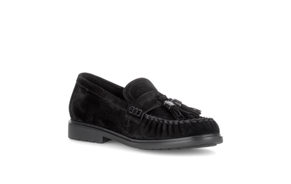 Gabor Comfort 4009.02.001 Black Suede G Fit Slip On Moccasins